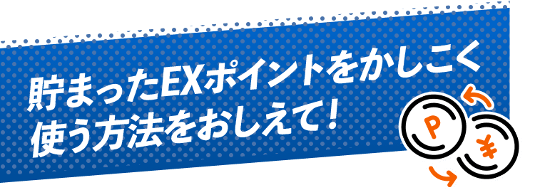 貯まったEXポイントをかしこく使う方法をおしえて！